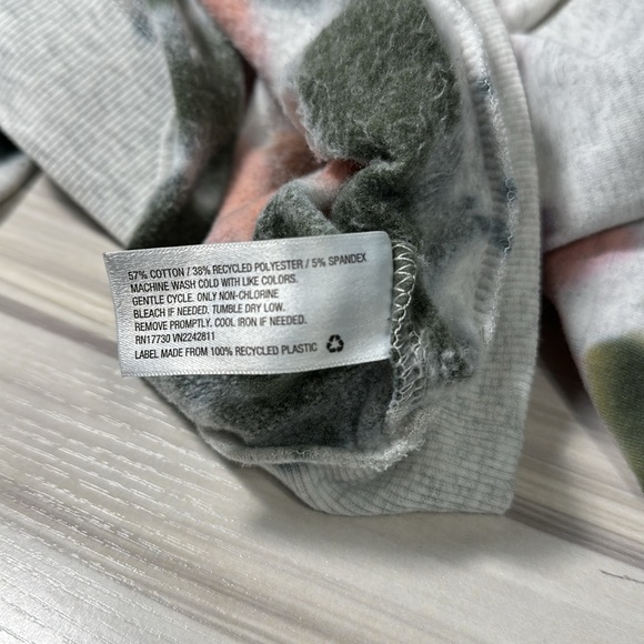 Knox Rose Women's V-Neck Tie-Dye Sweatshirt XS - Picture 4 of 4